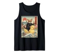 Chihuahua Ninja Giappone Vintage Giapponese Ukiyo-e Art Canotta