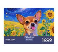 Chihuahua Puzzle 1000 Pezzi Divertimento Per Adulti Cute Pet Dog Perfetto Per Appassionati Di Puzzle Classici Giochi Rilassamento Regalo Per Amore E Amico Decorazione Della Famiglia 70x50cm/1000pcs