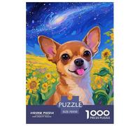 Chihuahua Puzzle 1000 Pezzi Divertimento Per Adulti Cute Pet Dog Puzzle Impegnativo E Difficile Per Straordinario Classici Giochi Rilassamento Regalo Per Amore E Amico Idea Regalo 70x50cm/1000pcs