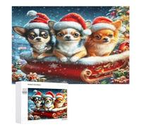 Chihuahua Puzzle 1000 Pezzi Giochi Da Tavolo Intelligenti Familiare Cute Dog Pet Per Amici E Parenti Rilassamento Pressione Ridotta Idea Regalo Natale 2025 1000 PCS