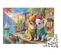 Chihuahua Puzzle 1000 Pezzi Idea Regalo Uomo E Donna Chihuahua Artee Print Giochi Educativo E Giocattoli Sfida Regalo Divertente Gioco Per Famiglie Per La Decorazione Della Casa 38x26cm/1000pcs