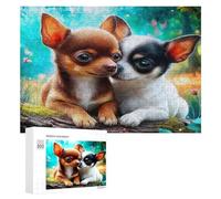 Chihuahua Puzzle 300 Pezzi Per Lui Amici E Colleghi Cute Dog Pet Rompicapo Sfida Impossibile Giochi Da Tavolo Serate in Gruppo Regalo Natale 2025 300 PCS