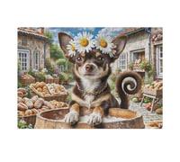 Chihuahua Puzzle 300 Pezzi Sfida Rompicapo Impossibile Cute Pet Rompicapo Estremamente Difficile Per Veri Esperti Regalo Per Chi Ama Le Sfide 300 PCS