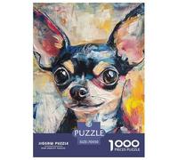 Chihuahua Puzzle Da 1000 Pezzi Per Adulti E Bambini Dai 12 Anni in Su Animal Multicolore Immagine Dipinta Educativi Idea Regalo Uomo E Donna 70x50cm/1000pcs