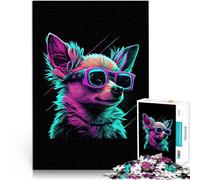 Chihuahua Puzzle da 1000 pezzi per adulti Giocattoli che creano dipendenza e sfidano l'intelligenza del cervello con pezzi completamente interconnessi di forma casuale 38x26cm