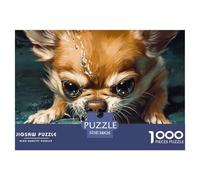 Chihuahua Puzzles Giochi Edugattoivo 1000 Elementi canes Puzzle Di Autotone Decorazione Perfetta Sfide Divertenti Per Adulti 38x26cm/1000pcs