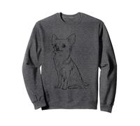 Chihuahua Sketch Art Amici Pelosi Amanti degli Animali Domestici Felpa