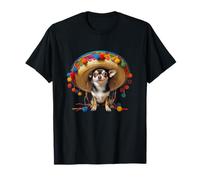 Chihuahua sombrero Happy Cinco De Mayo cucciolo di animale domestico festa amor Maglietta