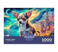 Chihuahua Sunset Puzzles 1000 Pieces for Adults Jigsaw Cosmic Puppy 1000 Piece Puzzle Classic Educational Games Beautiful zzle Colourful Puzzle Game for The Whole for Women Gifts for Men5