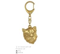 Chihuahua Tipo 2 - Placcato Oro Portachiavi Con Uno Cane Art Dog