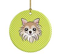 Chihuahua Verde Lime A Scacchi Ciondoli Decorazione Albero Di Natalizia Ceramica Ciondoli Natalizi Con Cordino Addobbi Per Natale