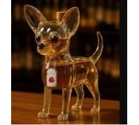 Chihuahua Whiskey Decanter, Novelty Handmade Sculpted Cute Puppy Liquor Bottle, Unique 3D Dog-Shaped Animal Themed Liquor Glass for Wine,Cocktails,Home Display