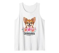 Chihuahua with Flowers Dog Mom Cute Pet Owner Lover Canotta