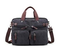 Chikencall Zaino per Laptop,Uomini Borsa Convertibile 3 Modi Borsa a Tracolla in Tela Zaino