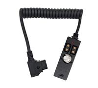 Chikoni Connettore per cavo di alimentazione splitter maschio a 2 porte femmina con tipo C, indicatore luminoso e attacco da 1/4", adatto per fotocamera Anton Bauer V-Mount ARRI RED TILTA Steadicam