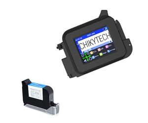 CHIKYTECH Mini stampante a getto d'inchiostro portatile, tascabile, con touch screen LED da 2,4 pollici, stampante a getto d'inchiostro per stampa fai da te, codice QR, codici a barre, data, logo