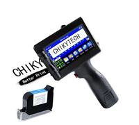 CHIKYTECH Stampante a getto d'inchiostro portatile, stampante aggiornata per Qrcode, data, ora, logo, numero, stampa a getto d'inchiostro su vetro, borsa, scatola di cartone, legno, superficie in
