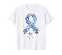 Child Abuse Awareness Break The Cycle Nastro Blu Floreale Maglietta