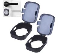 Child Door Knob Covers, Safety Lock Handle Covers Kids, 1,57 x 2,36 x 0,98 Inches Compact Reusable, Baby Proofing Protector for Doors, Drawers, WC, frigorifero, nero, bianco
