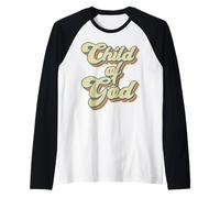 Child of God Retro Religious Christian Design Maglia con Maniche Raglan
