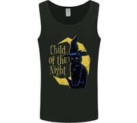 Child Of The Night Halloween Black Cat Witch Uomo Vest Tank Top