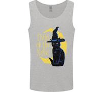 Child Of The Night Halloween Black Cat Witch Uomo Vest Tank Top