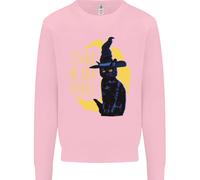 Child Of The Night Halloween Gatto Nero Strega Uomo Felpa Maglione