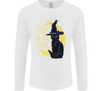 Child Of The Night Halloween Gatto Nero Strega Uomo Maniche