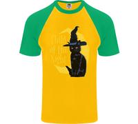 Child Of The Night Halloween Gatto Nero Strega Uomo S/S Baseball T-Shirt