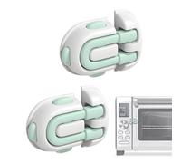 Child Proof Cabinet Locks, Door Drawer Latches, Multi Purpose Oven Lock, 3.42x2.51 Inches Sturdy Secured Latch, Fridge Security Locks for Drawers, Home Safety
