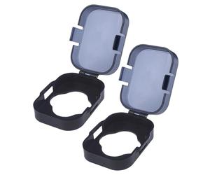 Child Proof Door - ABS Knob Safety Covers 2PCS Lock Protector | Keyhole Guard Shield | Prevent Opening Access | Home Security Protection For Cabinet Drawer Refrigerator Cupboard Kids Safety
