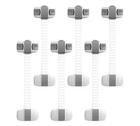 Child Proof Door Lock, Adjustable Latch, 7,87 x 2,17 in 6 confezioni multi-purpose, portatili Cabinet Locks, Easy Install Furniture for Ovens, WC, Kitchen Babyproofing