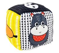 Child Rattle Ball Soft Fabric Sensory Toy, Colorful Tag Hand Grasping Ball with Textured Surfaces, Lightweight Plush Rattle for Kids Early Development