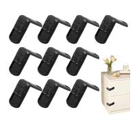 Child Safety Lock, 10-Pack Cabinet Door Lock, Removable Secure, Sturdy Kids Proofing, 2,76 x 2,76 x 1,57 Inches for Furniture, Kitchen, Ovens, Drawers, Cabinet, Fridge, Bathroom