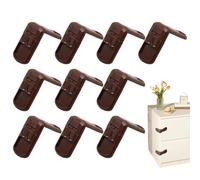 Child Safety Lock, 10-Pack Cabinet Door Lock, Removable Secure, Sturdy Kids Proofing, 2,76 x 2,76 x 1,57 Inches for Furniture, Kitchen, Ovens, Drawers, Cabinet, Fridge, Bathroom