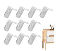 Child Safety Lock, Door Cabinet Tool, Secure Proofing Aid for Uage, 10 pezzi Helper Accessory, 12 x 3 cm Easy Fit Device for Security Rooms Furniture Kitchen Fridge Homes Drawer Pantry
