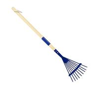 Child Size Garden Rake - Kids Leaf Tool with Wooden Handle for Yard Work | Fall Leaf Rakes for Boys Girls Backyard Park Lawn Outdoor Play Family