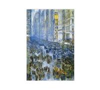 Childe Hassam Famous Prints Fifth Avenue Poster Wall Art Canvas Decor Camera da Letto Ufficio Camera da Letto Cucina Decorazione Regalo Senza Cornice 40,6 x 61 cm