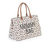 Childhome Borsa Fasciatoio MOMMY BAG Grande Leopardato Materassino Fasciatoio Incluso, 55 x 30 x 30 cm