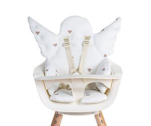 Childhome, Cuscino riduttore universale compatibile con sedia alta, lettino, sedile auto, passeggino, aperture per passare, imbracatura di sicurezza, 100% cotone, gold heart