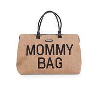 CHILDHOME, Mommy Bag, Borsa per la mamma, Borsa per il cambio, Maternità, Borsa da viaggio, Grande capacità, Fasciatoio, Tracolla regolabile, Compartimenti, Tasca isolata, Passaggio valigia, Raffia