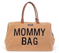 CHILDHOME, Mommy Bag, Borsa per il cambio, Maternità, Borsa da viaggio, Grande capacità, Fasciatoio, Tracolla regolabile, Compartimenti, Tasca isolata, Passaggio valigia, Teddy beige
