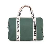 CHILDHOME, Mommy Bag, Borsa per la mamma, Borsa per il cambio, Maternità, Borsa da viaggio, Grande capacità, Fasciatoio Tracolla regolabile, Passaggio valigia, Collezione Signature, Verde