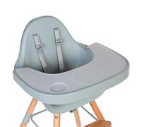CHILDHOME, Ripiano per Seggiolone Evolu 2, Regolabile in Profondità, Facile da Installare, con Tappetino in Silicone, Antiscivolo, Facile da Pulire, Colore Menta