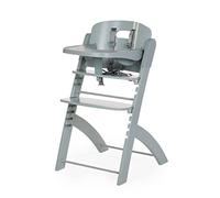 CHILDHOME, Seggiolone per bambini Evolutive: da 0 mesi a 85 kg, tavoletta inclusa, legno di faggio, barra di rotolamento, imbracatura di sicurezza a 5 punti, viti invisibili, menta Evosit