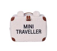 CHILDHOME, Valigia per bambini, W nd, Dimensione cabina, Compatta, Solida, Maniglia per il trasporto, Etichetta con nome, Design, Materiale morbido, Mini Traveller, Teddy Ecru
