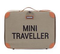 CHILDHOME, Valigia per bambini, Weekend, formato cabina, compatto, resistente, con manico per trasporto, etichetta nome, design, similpelle, mini viaggiatore, cachi