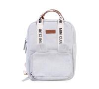 CHILDHOME, Zaino, Neonato, Zaino per bambini, Cartella scolastica, Borsa termica, Scomparto per il pranzo, Solido, Cotone, My First Bag, 7L, Mini Club, Signature, Ecru