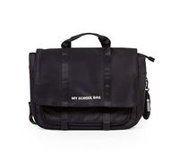 CHILDHOME, Zaino per bambini, borsa da scuola, 2 scomparti, spallacci regolabili, borsa termica interna, copripioggia, My School Bag, Black Gold