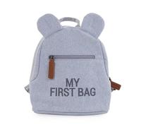 Childhome, Zaino per bambini, scuola, asilo, asilo, scuola materna, due scomparti, capacità adatta per pranzo/bottiglia, fibbia di sicurezza rimovibile, idrorepellente, My First Bag, Jersey Grigio